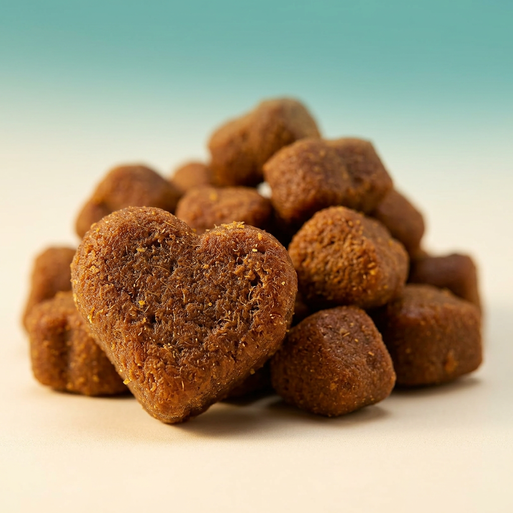 Soft heart-shaped hemp calming chews