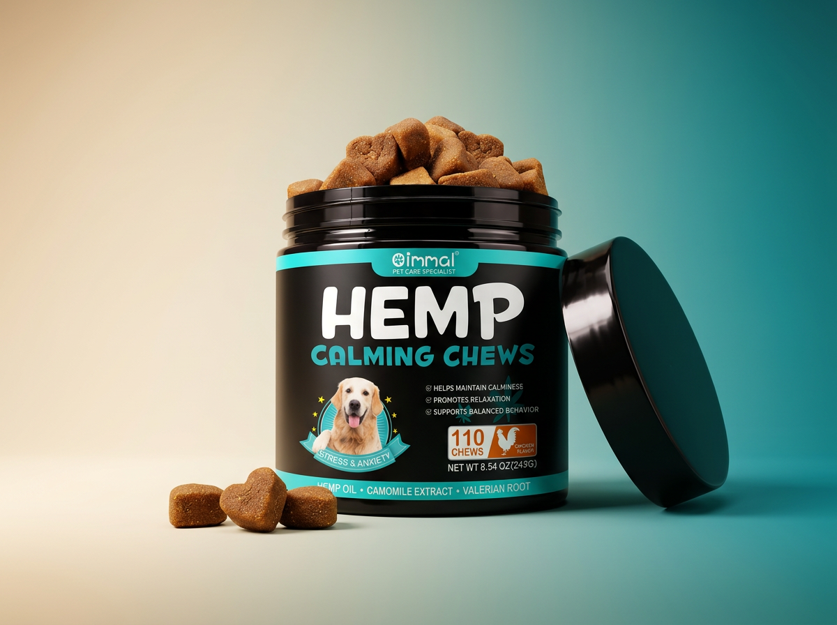 Oimmal Hemp Calming Chews jar